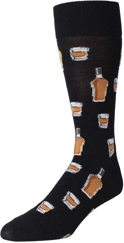 MeMoi Whiskey Bar Conversational Bamboo Blend Men's Socks in Saudi Arabia