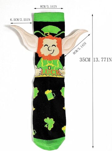 جوارب عيد القديس باتريك من ايلودي او، جوارب ايرلندية مع اذنين، جوارب لاكي نوفيلتي للرجال والنساء in Kuwait