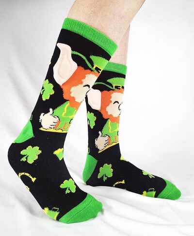 جوارب عيد القديس باتريك من ايلودي او، جوارب ايرلندية مع اذنين، جوارب لاكي نوفيلتي للرجال والنساء in Kuwait