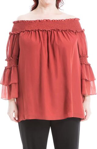 Max Studio Women's Plus Size Off Shoulder Tier Sleeve Top in Saudi Arabia