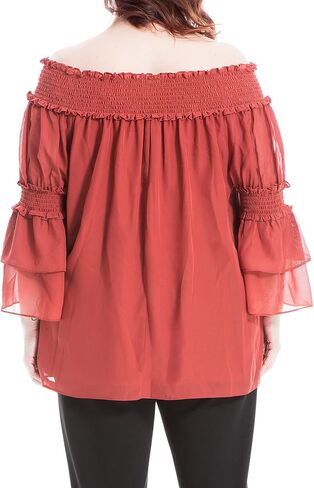 Max Studio Women's Plus Size Off Shoulder Tier Sleeve Top in Saudi Arabia