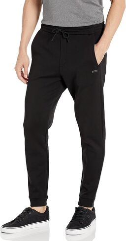 BOSS Men's Curved Logo Regular Fit Cuffed Sweatpants in Saudi Arabia