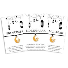 Miss Pink Eid Mubarak Gifts Islam Eid Bracelet Jewelry for Teen Girls Women, Muslim Ramadan Mubarak Gifts Moon Star Shaped Decoration Eid Gift for Family Daughter Granddaughter Friends