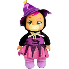 Cry Babies Tiny Cuddles Halloween Blair - 9" Baby Dolls, Cries Real Tears, Purple and Blue Witch Themed Pajamas
