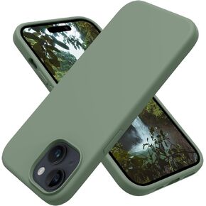 OTOFLY Compatible with iPhone 15 Case, Silicone Shockproof Slim Thin Phone Case for iPhone 15 (6.1 inch), (Pine Green)