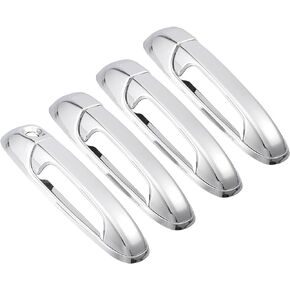 Chrome Plated ABS Exterior Side Door Handle Cover Trim for Dodge for Ram 1500 2500 3500 2002-2008 / Outside Silver Tone Outer Door Handle Cover Decoration/Durable / 4 Pcs