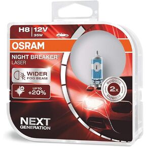 OSRAM H8 12V 35W PGJ19-1 NIGHT BREAKER LASER 150% NEXT GEMERATION 64212NL-HCB (2 lamps)