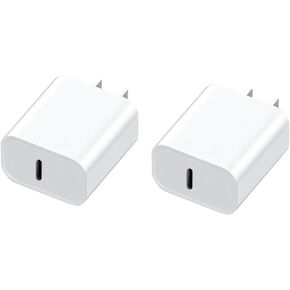 PD 20W USB Type C Fast Wall Charger, OthoKing USB C Charger Block Adapter Compatible for 15/15 Pro/14/13, Galaxy, Pixel, AirPod (2 Pack)