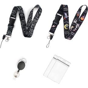 Cute Neck Breakaway Lanyard for Key,Keys,ID badges Card Holder,Phone,Wallet, Cool Retractable Key Keychain Badge Holder Lanyards for Women, Men, Teacher,Kids,Space Astronaut Astros Equation