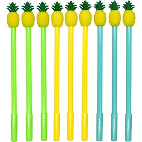 12PCS Novelty Pineapple Pens Juicy Fruit Gel Pen Black Ink Rollerball Pens 0.5mm For School Office Home Stationery Store