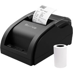 Thermal Receipt Printer,Desktop 58mm Thermal Receipt Printer Wired Barcode Printer USB Connection with 1 Roll Paper Inside Support ESC Command Compatible with Windows Android for Store in Saudi Arabia