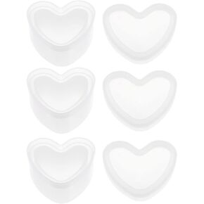 3pcs Jewelry Box Resin Mold Heart Shape Silicone Storage Epoxy Container Mold with Lid for DIY Resin Crafts