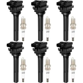 ECCPP UF237 6 ignition coils with 6 iridium Spark Plugs Tracker/XL-7 Grand Vitara V6 2004-2007 2.5L E525A GN10350 50072