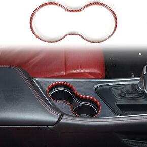 Voodonala for Challenger Front Cup Holder Gear Shift Cup Holder Trim for 2015-2024+Dodge Challenger Interior Accessories,ABS Carbon Fiber, 1pc