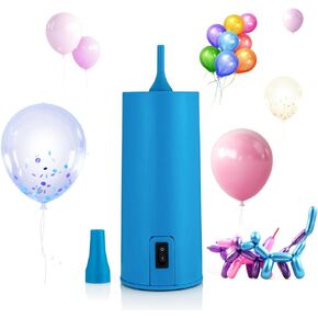 Electric Balloon Pump and 100 Balloons,Balloon Inflator for All Balloons,Long Animal Twisty Curly Balloon, Foil Balloons,inflador De Globos for Birthday Party,Kids' Party(Sky Blue)