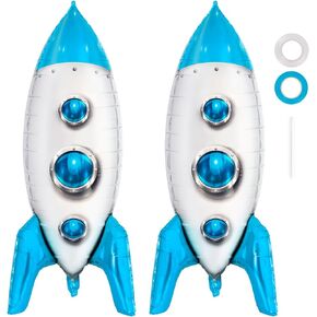 6 Pcs Space Balloons,Astronaut UFO Rocket Foil Balloons for Kids,Space Party Decorations,Outer Space Balloon for Baby Shower Universe Space Themed Birthday Party Decor