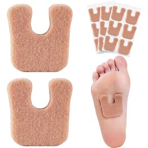20 Pieces Corn Pads for Feet，Foot Pads for Calluses Horseshoe Pads for Feet, Metatarsal Pads Ball of Foot Cushions Foot Callus Pads Thick Moleskin for Feet Bottom of Foot Side of Foot and Heel