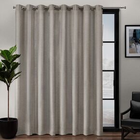 Exclusive Home Curtains Loha Single Curtain Panel, 108x84, Winter White