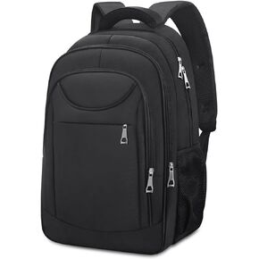 حقيبة ظهر للكمبيوتر المحمول، حقيبة ظهر متينة مضادة للسرقة أثناء السفر، حقيبة كمبيوتر محمول جامعية للرجال والنساء تناسب كمبيوتر محمول مقاس 17.3 بوصة - أسود in Kuwait