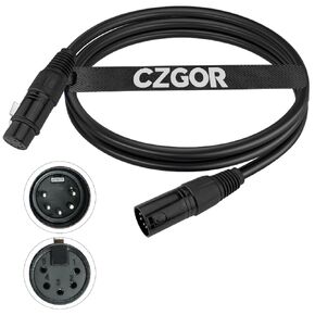 5 دبوس كابل DMX 10 قدم، كابل DMX مرن 5 دبوس XLR ذكر إلى أنثى 5 دبوس كابل سلك الإضاءة لإشارة إضاءة المسرح اتصال XLR كابلات إضاءة المسرح لإدخال وإخراج إضاءة المسرح