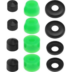 12Pcs Long-Board Truck Bushings Rebuild Kit 90A PU Shock Absorber Mounts Shock Pads Longboards Skateboards Bridge Pads Bushings Washers Pivot Cups