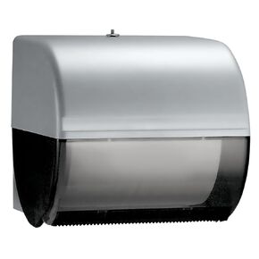 Kimberly-Clark Professional™ Omni Roll Hard Roll Towel Dispenser (09746), Black, for 1.5" Core Roll Towels, Compact Dispensing, 10.5" x 10.0" x 10.0" (Qty 1)
