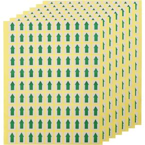 2700pcs Green Arrow Stickers Small Stickers 0.5inch Self Adhesive Label for Shipping Office School Warehouse Packing