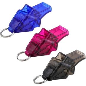 Whistle,3 Packs Pealess Plastic Basketball Whistle with Lanyard for Coaches,Referee,Teachers and Police