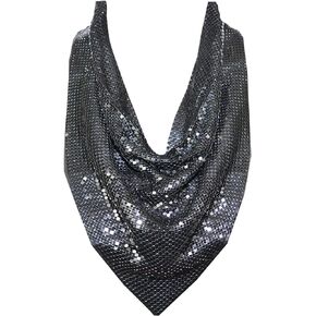 Adjustable Choker Liquid Metal Mesh Statement Necklace for Women in 3 Colors
