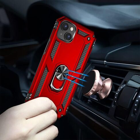Aozuoton for iPhone 14 Case, iPhone 14 Phone Case with HD Screen Protector, [Military Grade 16ft. Drop Tested] Ring Shockproof Protective Phone Case for iPhone 14,Army Green in Saudi Arabia