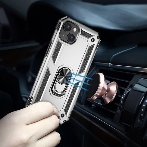 Aozuoton for iPhone 14 Case, iPhone 14 Phone Case with HD Screen Protector, [Military Grade 16ft. Drop Tested] Ring Shockproof Protective Phone Case for iPhone 14,Army Green in Saudi Arabia