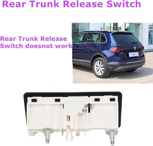 مفتاح الباب الخلفي متوافق مع Volkswagen Jetta 2010-2018 Tiguan 2009-2017 Touareg 2011-2016 Passat 2008-2010/2012-2019 مقبض تحرير 5N0827566-T زر ضغط الباب الخلفي للصندوق in Kuwait