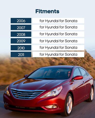 ECCPP Door Handles Exterior Outside Outer Driver Passenger Side for 2006-2010 for Hyundai Sonata Black(2pcs) in Saudi Arabia