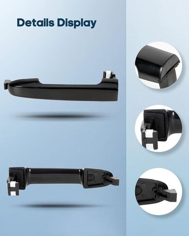 ECCPP Door Handles Exterior Outside Outer Driver Passenger Side for 2006-2010 for Hyundai Sonata Black(2pcs) in Saudi Arabia