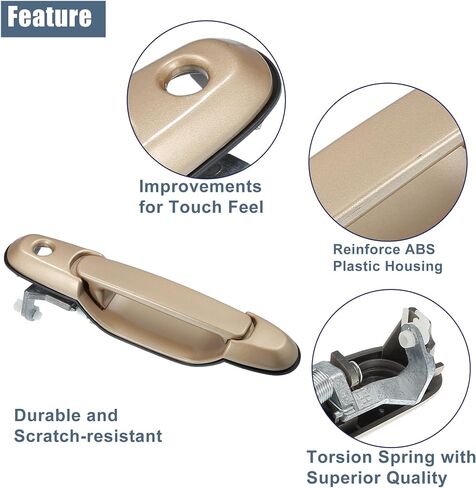 ACROPIX Front Left Driver Side Exterior Door Handle Fit for Toyota Sienna - Pack of 1 Khaki in Saudi Arabia