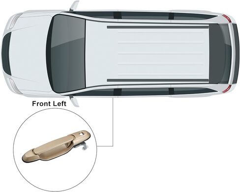 ACROPIX Front Left Driver Side Exterior Door Handle Fit for Toyota Sienna - Pack of 1 Khaki in Saudi Arabia