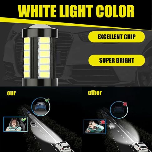 2 PCS Car 9005 LED Fog Lamp, 6500K White Bright Anti-fog Lights, 1500 Lumen 12V Plug and Play Power LED Bulbs, Universal for Car, Truck, SUV LED Light Replacement in Saudi Arabia
