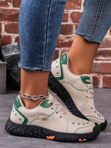 Sneakers for Women Womens Fashion Comfortable Tennis Running Shoes Sneakers Leather Casual Lace Up Non-Slip Walking Shoes in Saudi Arabia
