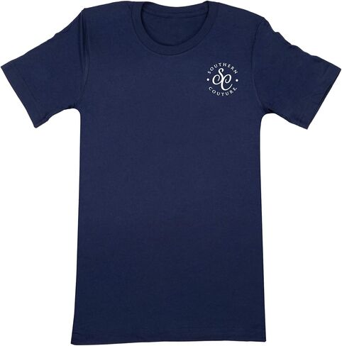 تي شيرت Southern Couture SC Classic Southern & Sassy منذ الولادة للشباب كلاسيكي مناسب - أزرق داكن in Kuwait