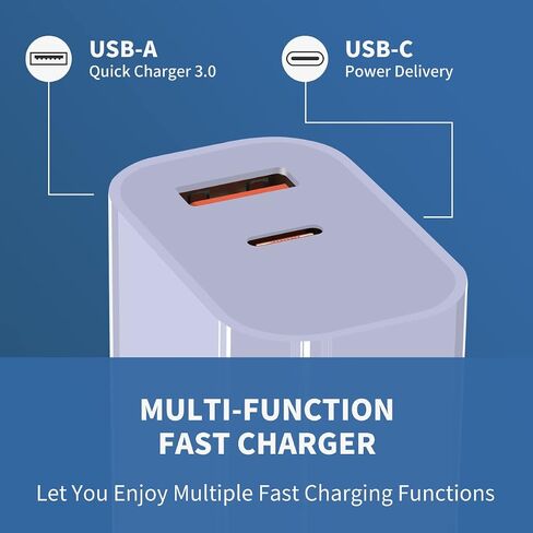 Fast Charging Block 20W, 2 Pack USB C Wall Charger Block, Dual Port PD Power Delivery Type C Charging Block Fast Charger Compatible with iPhone 13/12/11/Pro/Max/Mini/SE X XS,Galaxy and More(Black) in Saudi Arabia