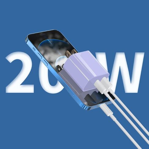 Fast Charging Block 20W, 2 Pack USB C Wall Charger Block, Dual Port PD Power Delivery Type C Charging Block Fast Charger Compatible with iPhone 13/12/11/Pro/Max/Mini/SE X XS,Galaxy and More(Black) in Saudi Arabia