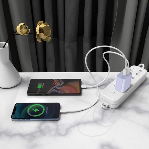 Fast Charging Block 20W, 2 Pack USB C Wall Charger Block, Dual Port PD Power Delivery Type C Charging Block Fast Charger Compatible with iPhone 13/12/11/Pro/Max/Mini/SE X XS,Galaxy and More(Black) in Saudi Arabia