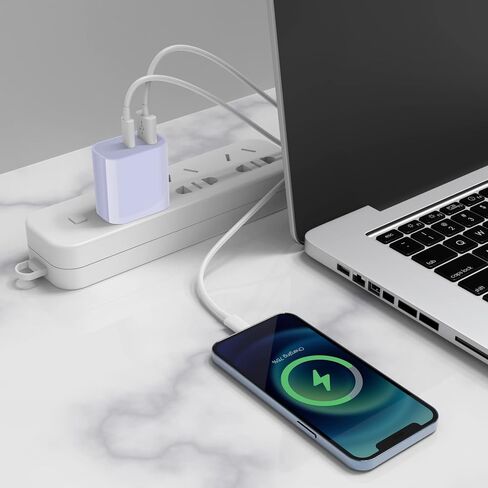 Fast Charging Block 20W, 2 Pack USB C Wall Charger Block, Dual Port PD Power Delivery Type C Charging Block Fast Charger Compatible with iPhone 13/12/11/Pro/Max/Mini/SE X XS,Galaxy and More(Black) in Saudi Arabia