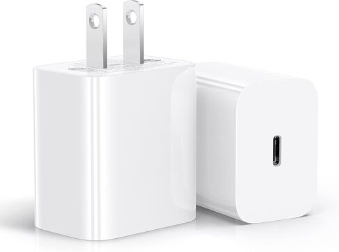 THREEKEY USB C Wall Charger,33W Dual USB Port Charger Block,Type C Charger Fast Charging Power Adapter Compatible with iPhone 15/14/13/12/X,Samsung Series,Moto,iPad,MacBook, White in Saudi Arabia