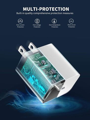 THREEKEY USB C Wall Charger,33W Dual USB Port Charger Block,Type C Charger Fast Charging Power Adapter Compatible with iPhone 15/14/13/12/X,Samsung Series,Moto,iPad,MacBook, White in Saudi Arabia