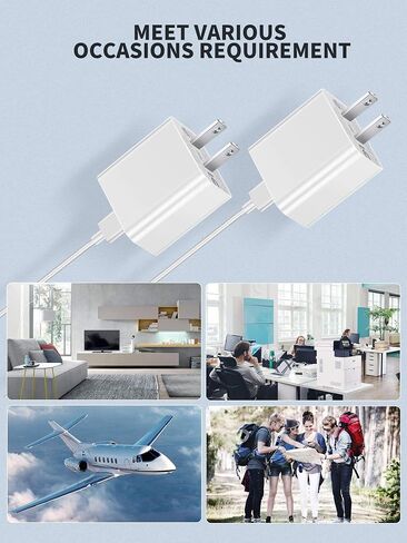 THREEKEY USB C Wall Charger,33W Dual USB Port Charger Block,Type C Charger Fast Charging Power Adapter Compatible with iPhone 15/14/13/12/X,Samsung Series,Moto,iPad,MacBook, White in Saudi Arabia