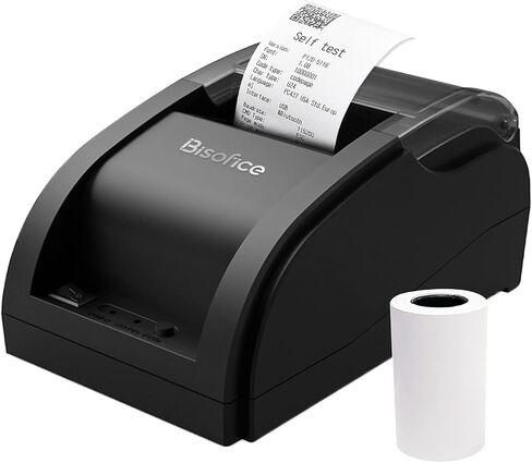 Thermal Receipt Printer,Desktop 58mm Thermal Receipt Printer Wired Barcode Printer USB Connection with 1 Roll Paper Inside Support ESC Command Compatible with Windows Android for Store in Saudi Arabia
