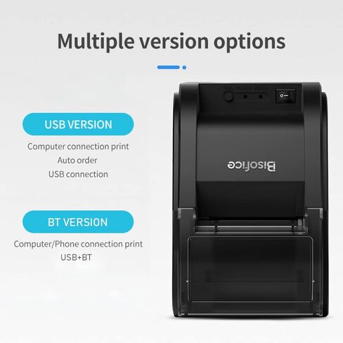Thermal Receipt Printer,Desktop 58mm Thermal Receipt Printer Wired Barcode Printer USB Connection with 1 Roll Paper Inside Support ESC Command Compatible with Windows Android for Store in Saudi Arabia