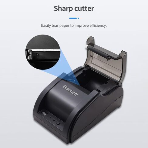 Thermal Receipt Printer,Desktop 58mm Thermal Receipt Printer Wired Barcode Printer USB Connection with 1 Roll Paper Inside Support ESC Command Compatible with Windows Android for Store in Saudi Arabia