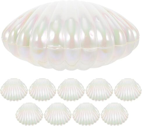 Gadpiparty 10Pcs Sea Shells Candy Boxes Sea Shell Shape Jewelry Display Box Chocolate Box Party Treat Boxes for Wedding Birthday Party Favors, Sky-blue in Saudi Arabia